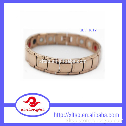 4 in 1 Magnet Germanium Energy Therapy Mens Health Care Stainless Steel Bracelet